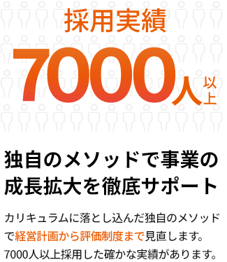 採用実績7000人以上